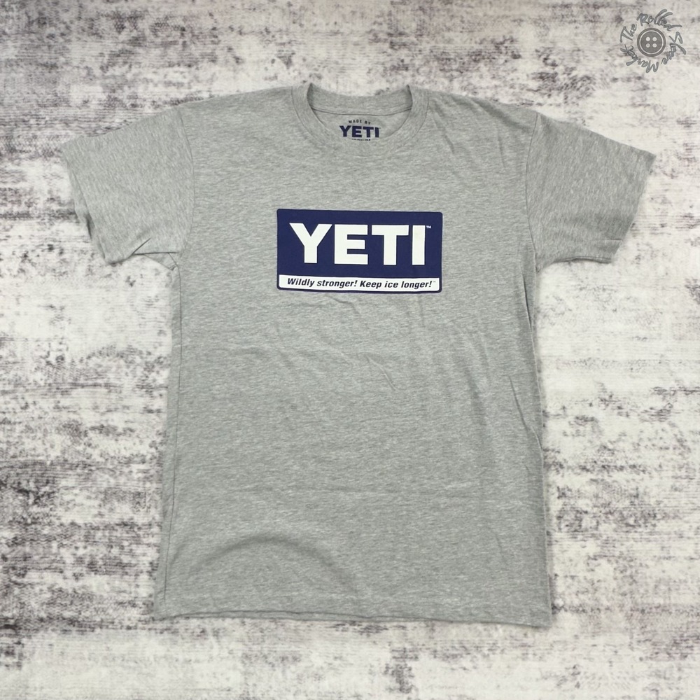 Brand New, No Tags - Yeti Ice Coolers Logo T-Shirt‎ - Grey Blue - Men's Medium